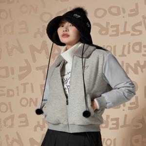 양말사은품 [마스터바니] 공용 에리털 우븐 믹스 바시티 집업 점퍼 431C4JP206