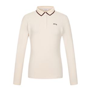 양말제공 [핑골프] 여성 카라 배색 포인트 긴팔 티셔츠 121E3TO052