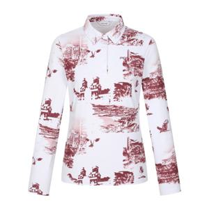 양말제공 [핑골프] 여성 프린팅 카라 긴팔 티셔츠 121E3TO181