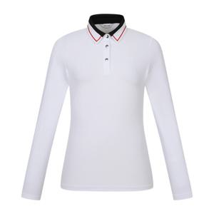 양말제공 [핑골프] 여성 카라 배색 긴팔 티셔츠 121E3TO281