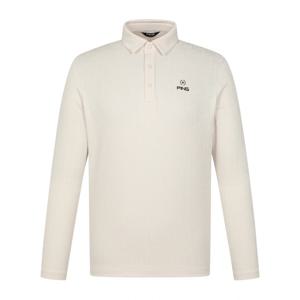 [핑골프] 남성 자카드 포인트 카라 긴팔 티셔츠 111E3TO281