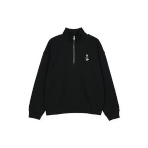 여성 드레스드 폭스 하프 집 스웨트셔츠 맨투맨 블랙 PW00321KM0341-P199