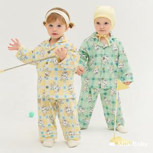 [정상가65,900원]새콤달콤 아기호랑이체크 유아파자마