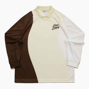 남성 물결 긴팔 카라 티셔츠 옐로우(MQ321PTL83)