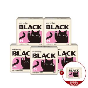 블랙 중형 16P 5팩+중형 2P