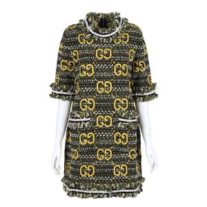 GG 울 모헤어 블렌드 트위드 반팔 원피스 721151 XKCQX 1127