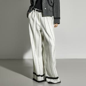 P9178 스트라이프 와이드 슬랙스/I