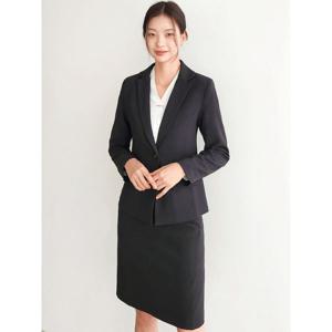 [하프클럽/더웨이나인]가성비 여성 정장자켓  기본 여자 면접 자켓 정장마이 재킷 블랙 세미 클래식 스판 유니폼 무지