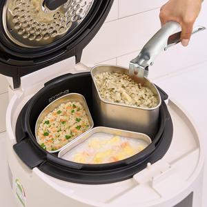 10인용 스테인리스 밥솥 칸막이 3종 풀세트(집게 포함)