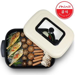 전기그릴 SPP-1600KB 대형 61Cm 잔치팬 후라이팬 다이아몬드코팅 그릴팬