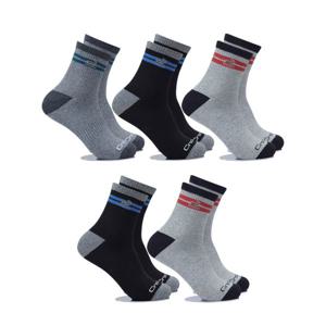 [하프클럽/크로커다일 양말]크로커다일 남자캐주얼양말 중목 5켤레 CR1017