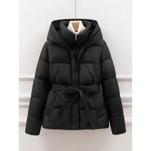 [하프클럽] 새인 스트랩 미디엄 경량 패딩 자켓 4color