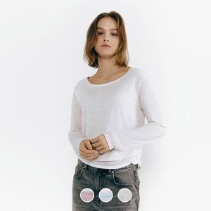 325508 여 시어 더블 레이어드 긴팔티