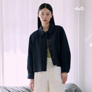 더엣지 25SS 프렌치린넨 혼방 크롭 자켓