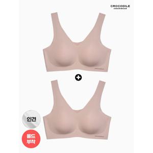 [하프클럽] 라이크라 인견쉘론 몰드부착 V넥 감탄브라 1+1 CDWBR5N28_2