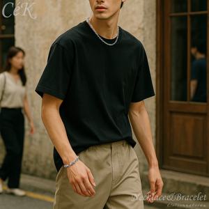 클루아조네 은목걸이 은팔찌 기프트 세트 강인함 위에 정제된 디테일 스터링실버 체인 CeK 2095GSM