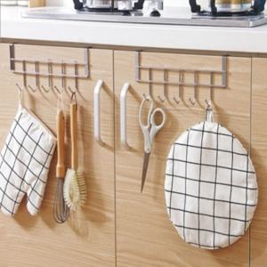 싱크대 하부장 5구 문걸이 수납 수건 다용도 후크 다용도 후크걸이 5구 도어걸이 욕실용기걸이