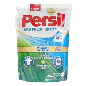 리필 퓨어프레쉬 2.0L 퍼실 드럼일반겸용 액체세제 퍼실파워젤실내건조 실내건조세탁세제 실내건