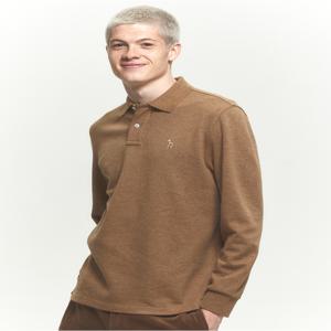 남성 [[24FW]] HZTS4D431I2 [아이코닉] 베이지 긴팔 피케 카라 티셔츠