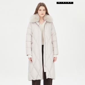 아울렛 폭스 퍼 카라 롱 패딩 SAPD84361_BG