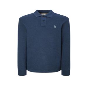 남성 WHTS4D431B3 [스테디셀러] 다크블루 멜란지 면혼방 긴팔카라티셔츠