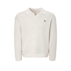 남성 WHTS4D602I1 [스테디셀러] 베이지 멜란지 면 긴팔카라티셔츠