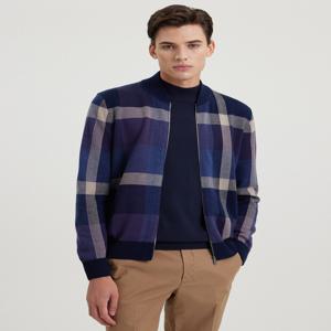 남성 [[24FW]] DMSW4DC51N2 [CHECK]울100% 체크 집업 스웨터