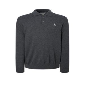 남성 WHSW4D551CG [스테디셀러] 차콜그레이 짜임 울 카라니트