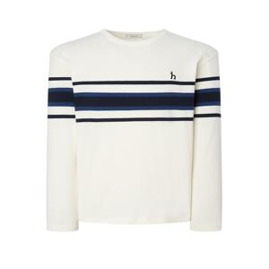 남성 [[24FW]] WHTS4C343WT [스테디셀러] 화이트 라인배색 면 긴팔티셔츠