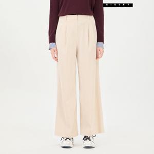 캐슈넛 코듀로이 투턱 와이드 팬츠 SAPTC1561