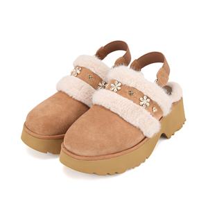 바바라 페미닌 소가죽 여성 퍼밴드 슬링백 5CM BBI570