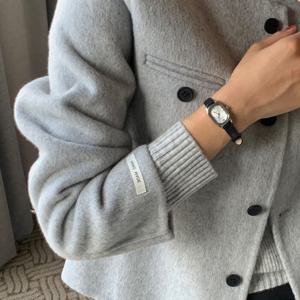 [브리치]  /  양모100 어센트 노카라 울 핸드메이드 숏 자켓