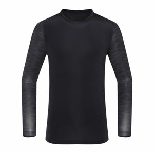 남성 소매 패턴 라운드 레이어드 긴팔 티셔츠(X2TLU2450BK)