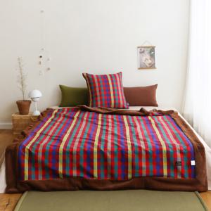 오리고 벨보아 블랭킷 오가닉코튼 L사이즈 144x200cm 초코레드