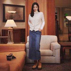 [최초가59,900]셀렙샵 에디션 텐션 데님 롱 스커트