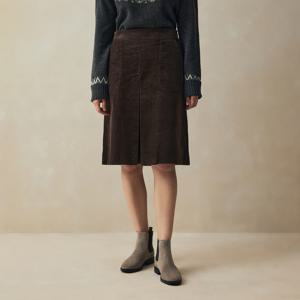 [정상가 219000원][여성] 코듀로이 A라인 스커트 (브라운) (BBKZWF59904EF)