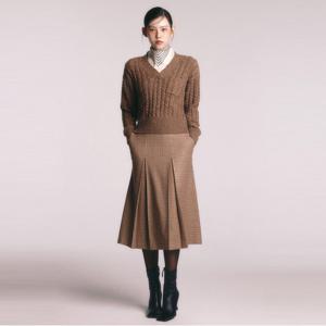 [정상가: 275,000]  코어 체크 미디 스커트 (T22E7WSC053WT10HJ)