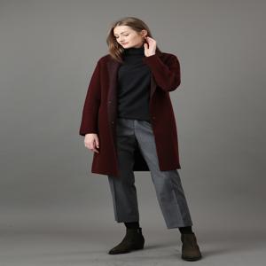 furina 캐시미어 파인울 헤링본 테일러드카라 코트