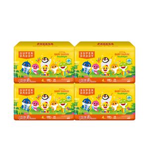 아기상어 파워흡수 팬티 기저귀 4팩(대형/특대/빅형)