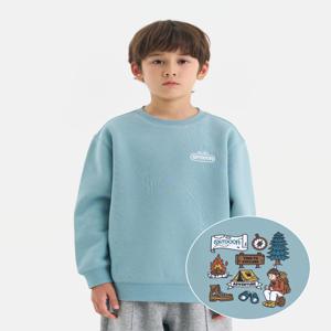 백 그래픽 기모 맨투맨 (라이트블루) OD254IMM03_LBL