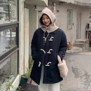 [공구우먼] [제작] 토드 루즈핏 더플 하프 패딩 73086 빅사이즈 여성의류