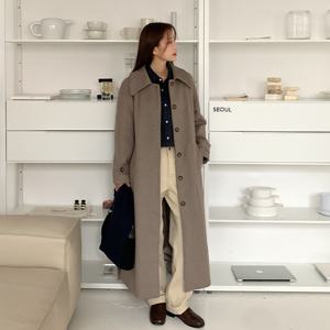 [공구우먼] [제작] 라비제 히든 벨트 울 롱 코트 73391 빅사이즈 여성의류