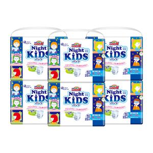 군 기저귀 나이트 팬티 키즈 22P x 6팩 밤기저귀 야뇨증기저귀 어린이기저귀(+3박스 구매 시 물티슈 10팩)