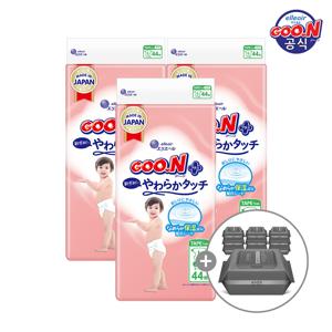 군 기저귀 플러스 소프트터치 밴드 대형(L) 44P x 3팩 (+2박스 구매 시 물티슈 10팩)