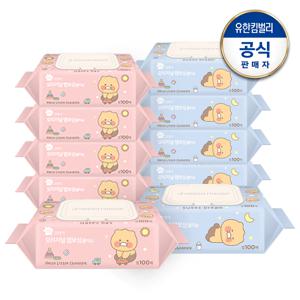 오리지널 엠보싱 물티슈 카카오 캡형 100매X10팩