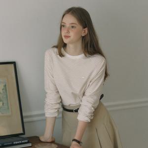 [아워호프] Stripe Raglan T-shirt - Beige [H24FW-TS01-BEI]