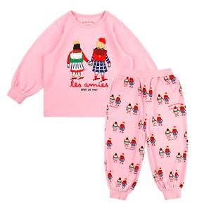 [키즈]핑크 아미 라운지웨어 세트_BU53UL306