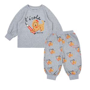 [BABY] 그레이 푸들 베이비 라운지웨어 세트_BU53UL104