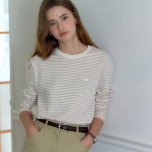 [아워호프] Stripe Sleeve T-shirt - Beige [H25FA-TS03-BEI]