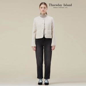 [Thursday Island] 기모 슬림 베기 데님(T238MJE233W)
